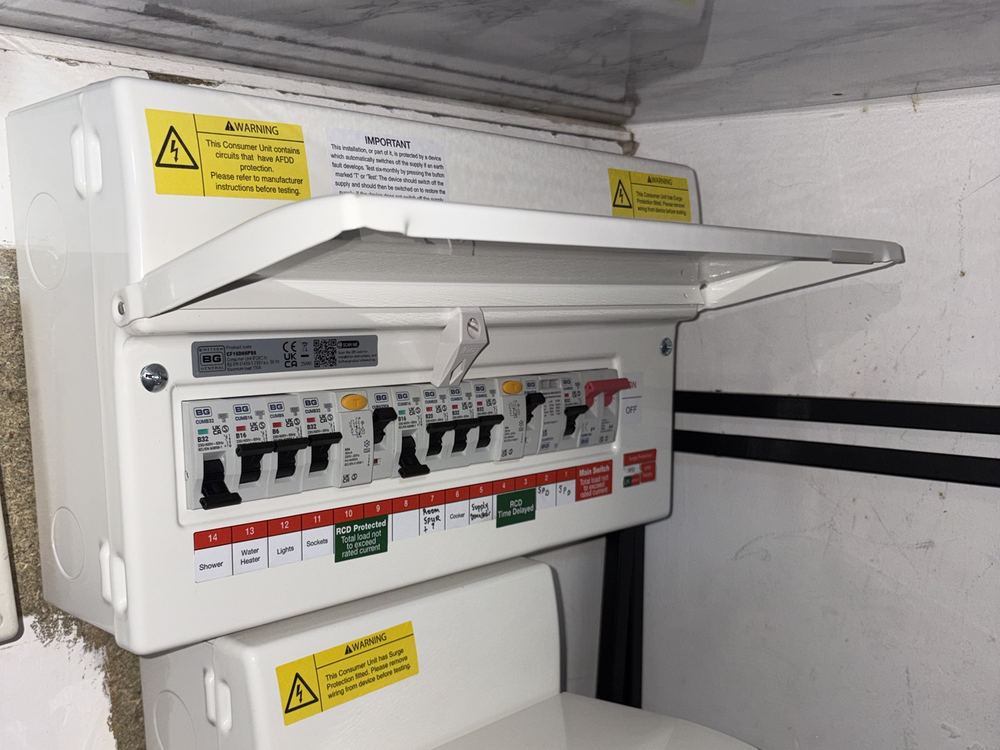 New consumer unit with RCBO protection